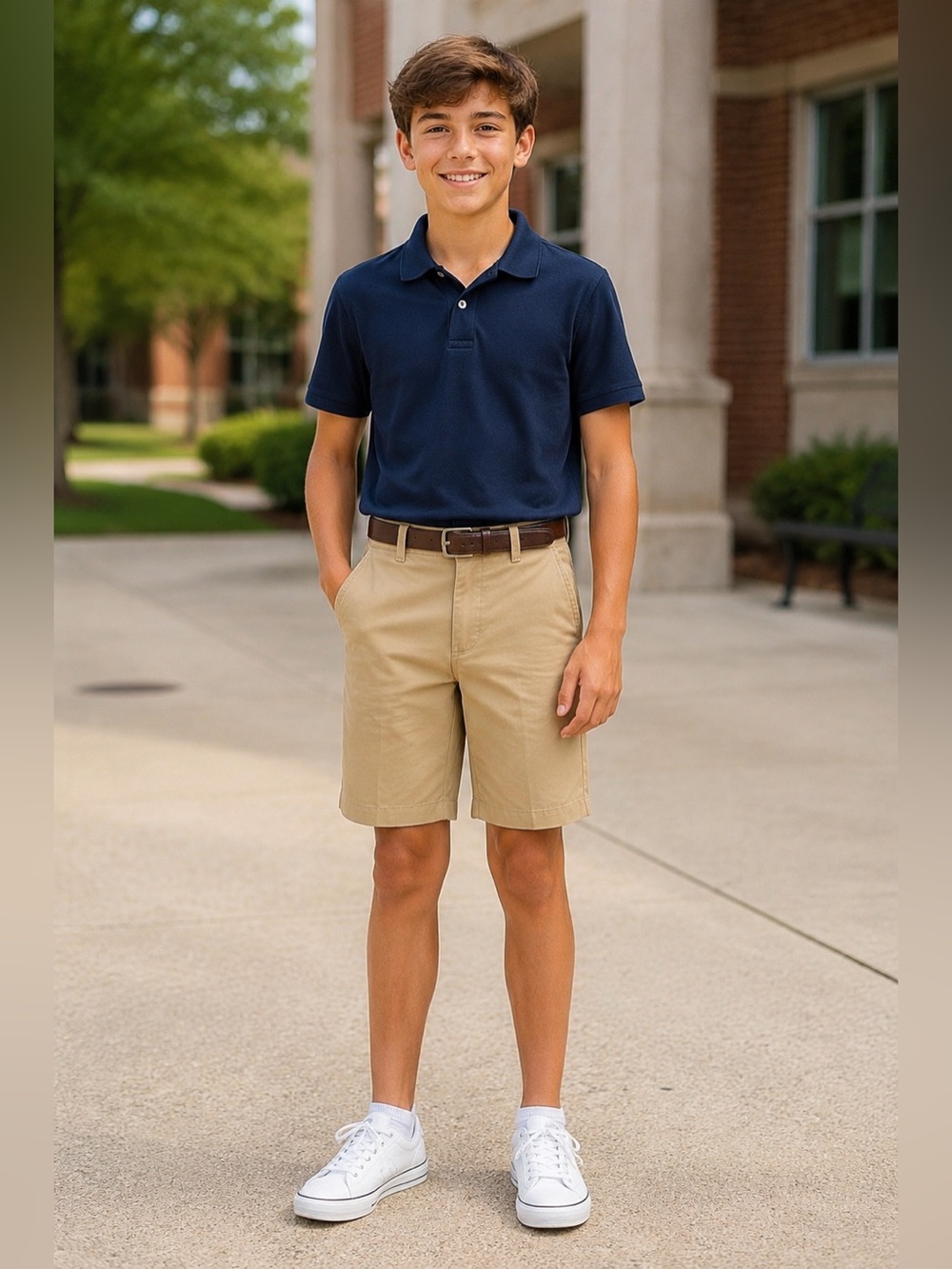 NWT - The Children’s Place Boys Size 12 Khaki Quick-Dry Uniform Shorts